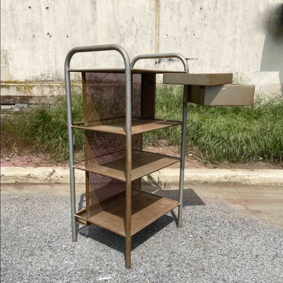 1950 - Architect service industrial furniture in openwork sheet metal