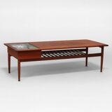 Scandinavian coffee table Samcom in teak – 1960s