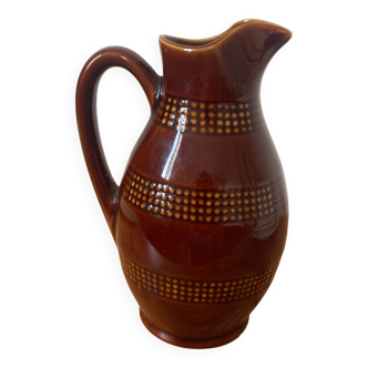 Vintage brown stoneware pitcher from Berry