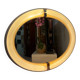 Large oval mirror, Space Age design, vintage from the 1970s.