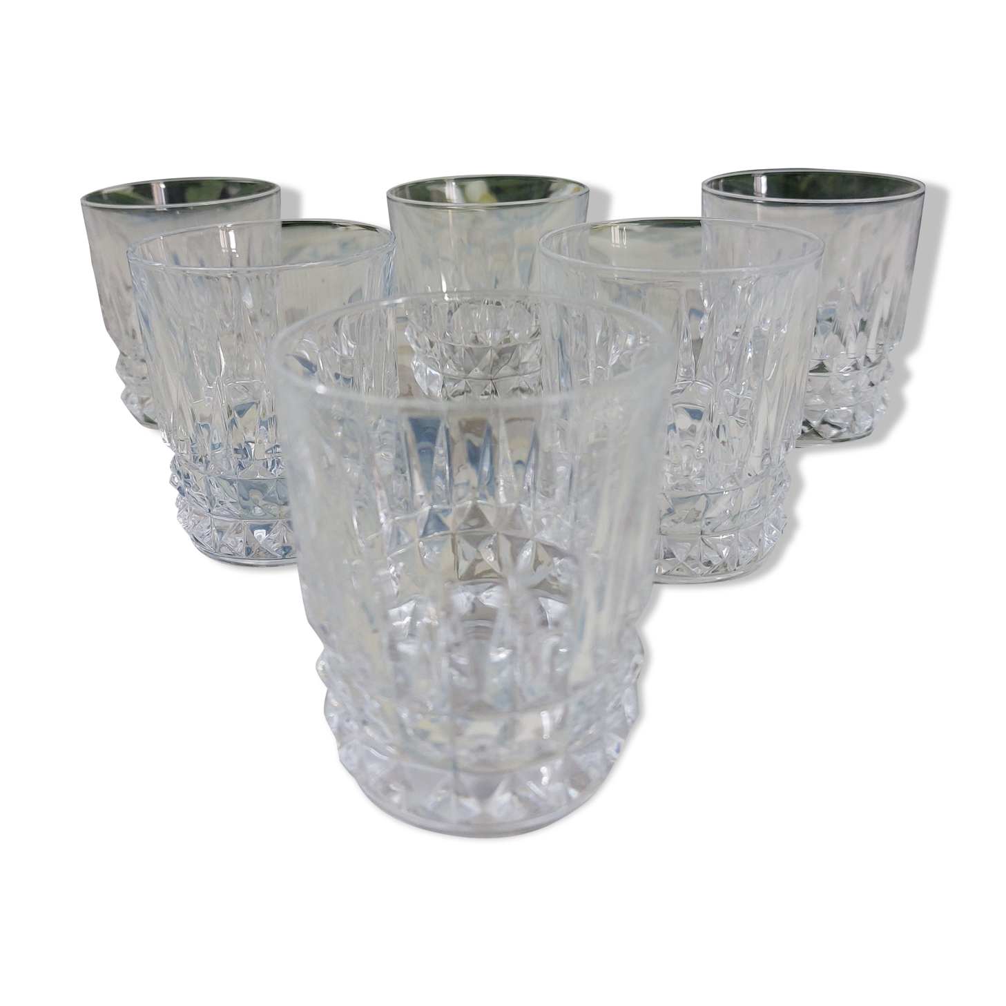 Set de 6 verres en cristal