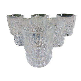 Set de 6 verres en cristal