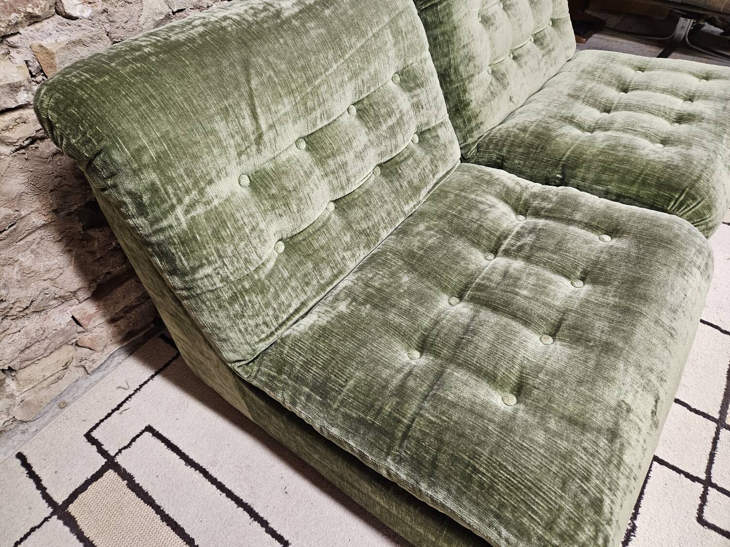 Pair of vintage velvet armchairs 1970"