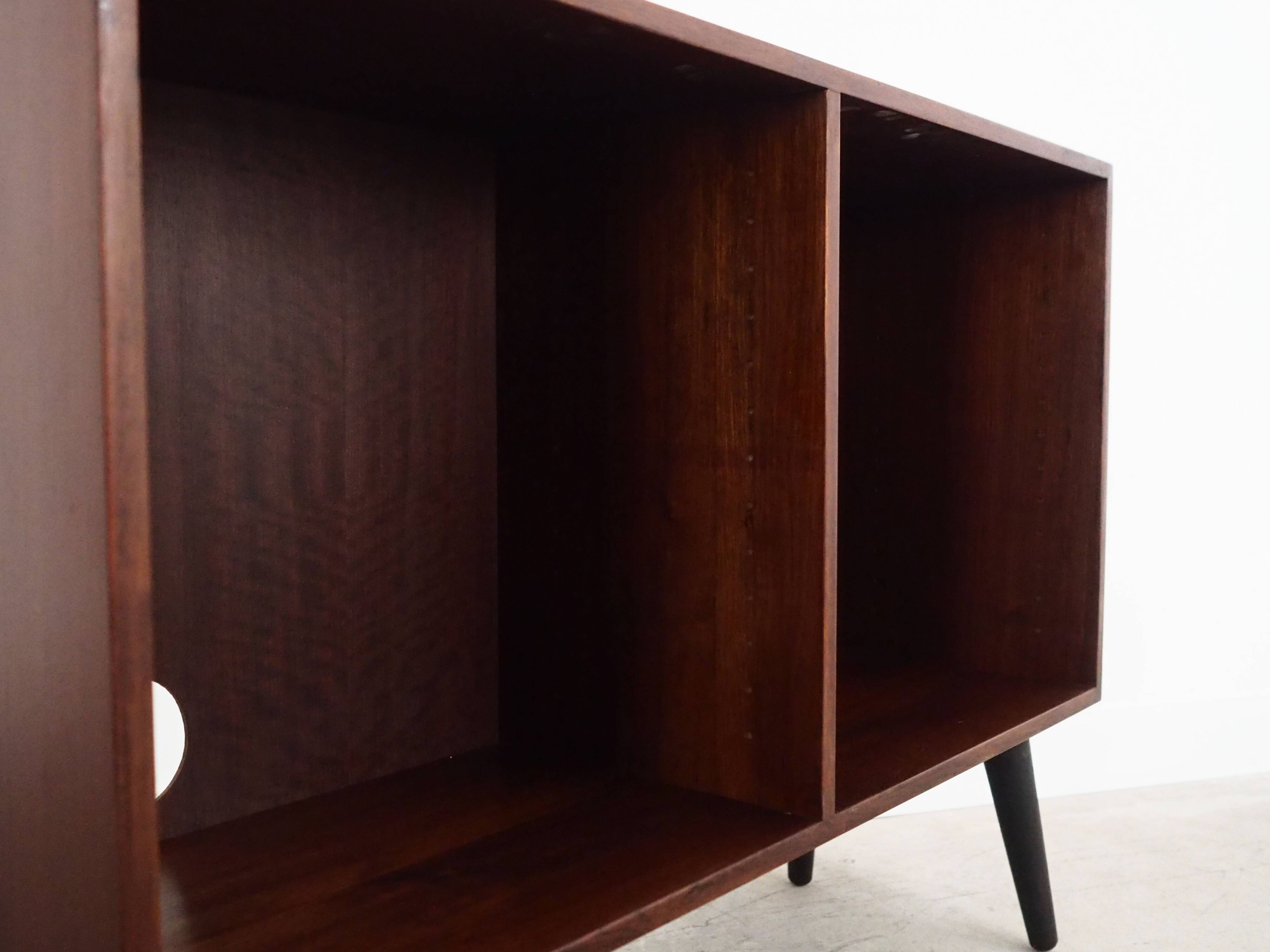 Mahogany bookcase, Danish design, 1970s, manufactured by Bramin