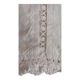Nappe blanche carrée brodée