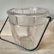 1950s frosted glass ice bucket