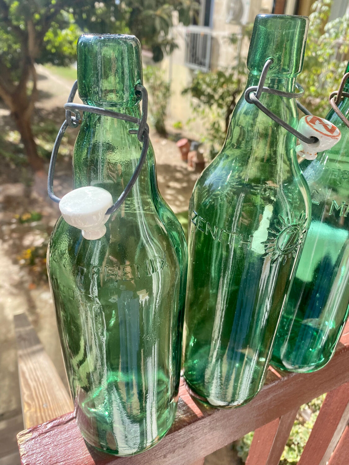 Lot of 3 old beer bottles from Marseille