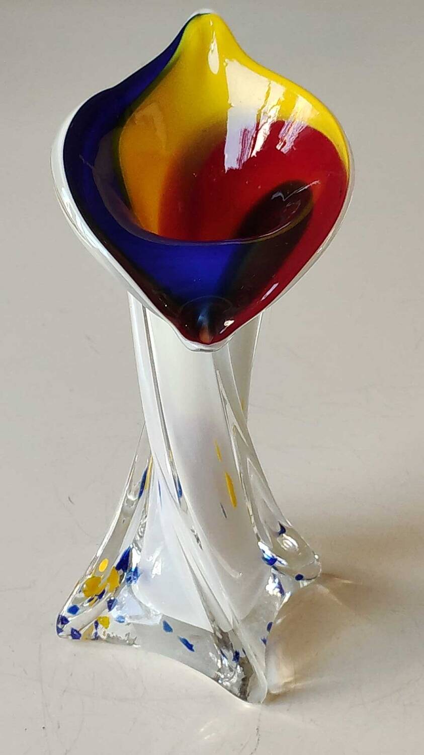 Jack in the Pulpit/Murano Soliflore Vase. Blown glass. Height 19 cm