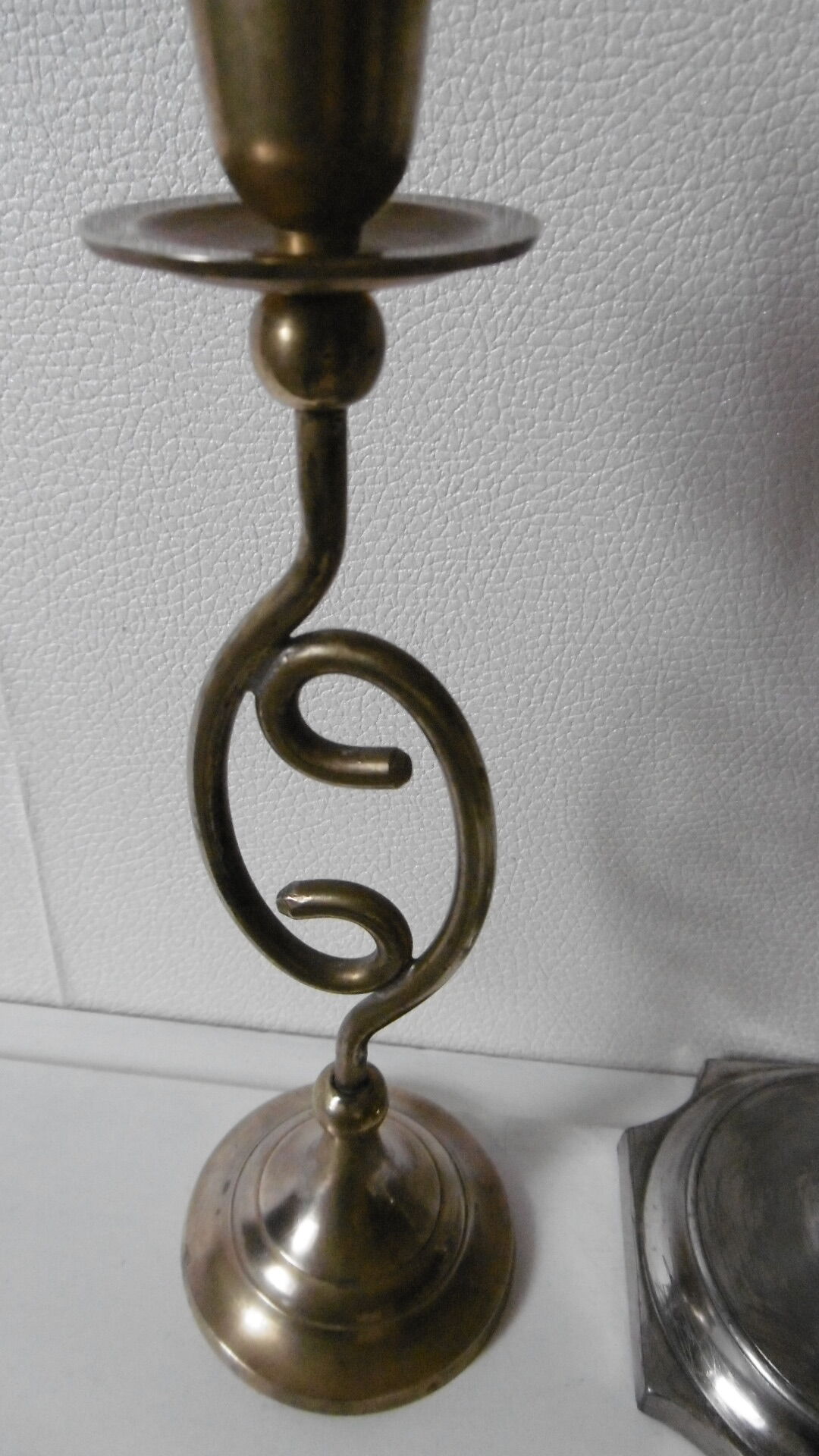 Old brass candle holders