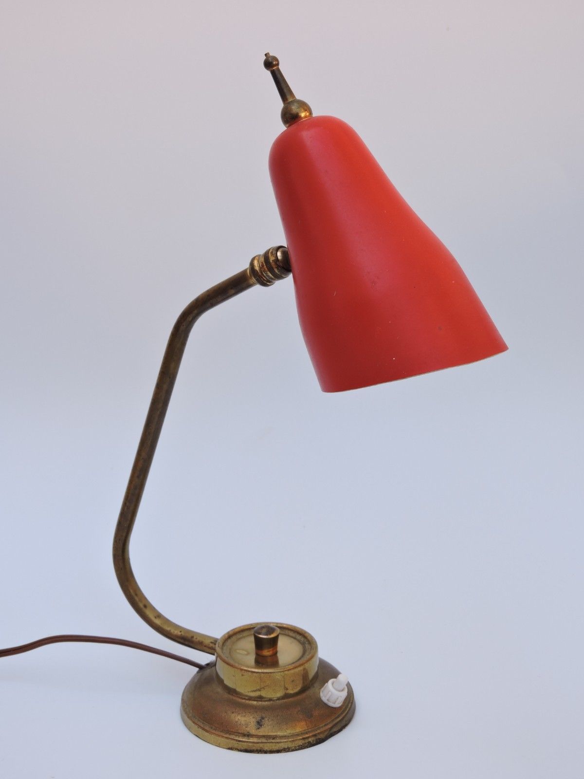 Vintage tole and brass design office lamp