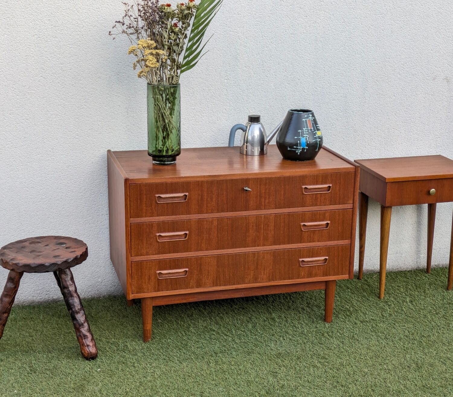Danish vintage Scandinavian commode Tibergaard in teak from the 1960s.