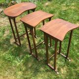 Old tables in vintage wood