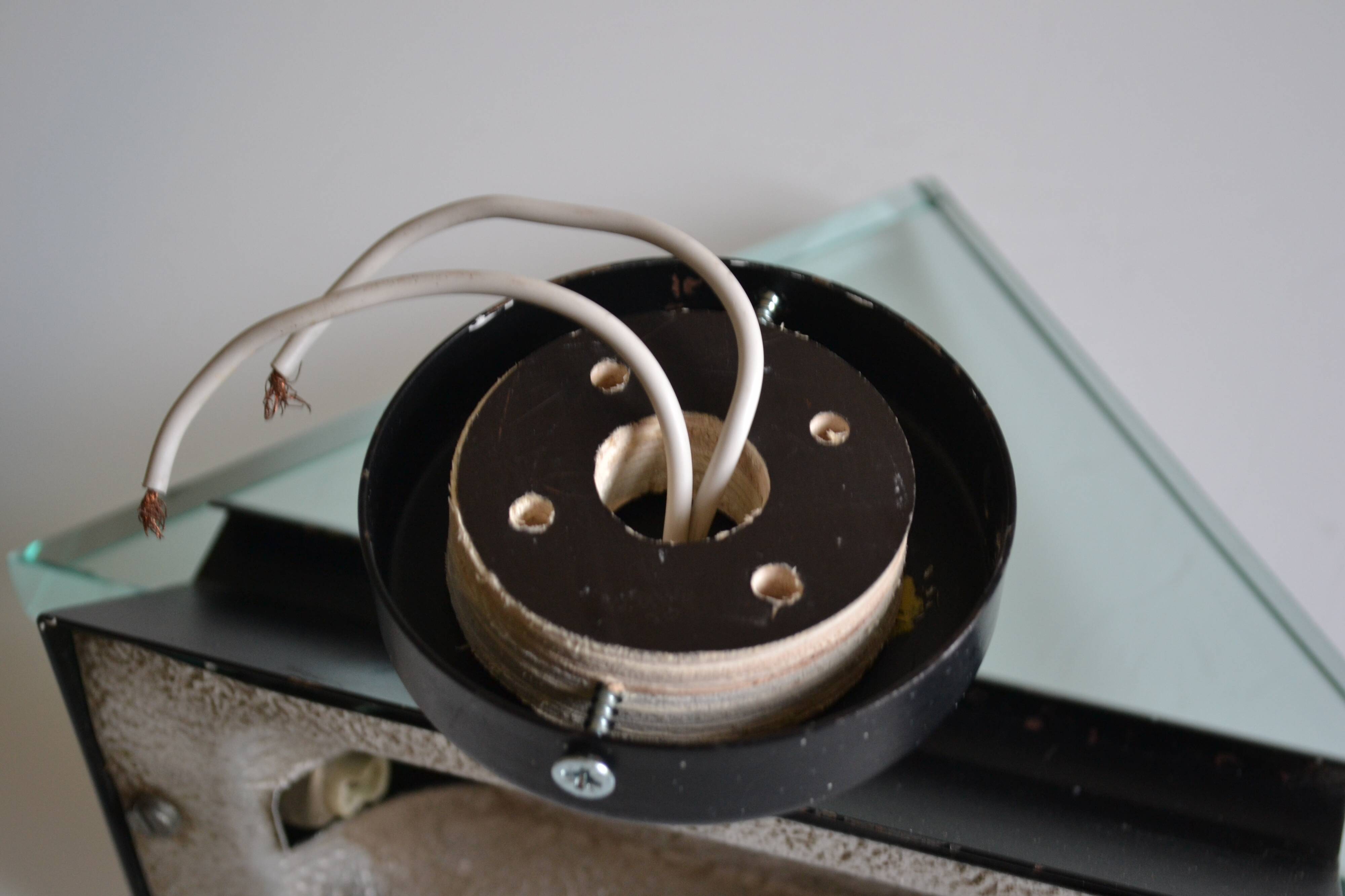 Pair of postmodernist wall sconces, 1980