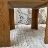 Square pine coffee table from the 70s revival