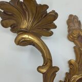 Pair of Louis XV style two-light bronze wall sconces