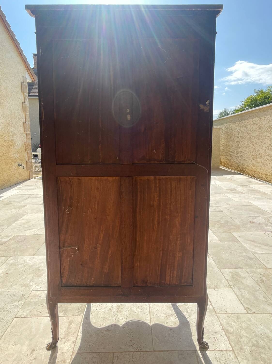 Vitrine en Marqueterie Style Louis XV