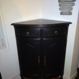 Corner sideboard louis XV style black