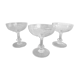 Lot 3 glasses of champagne crystal St Louis Unsigned chiseled patterns Top.11 cm