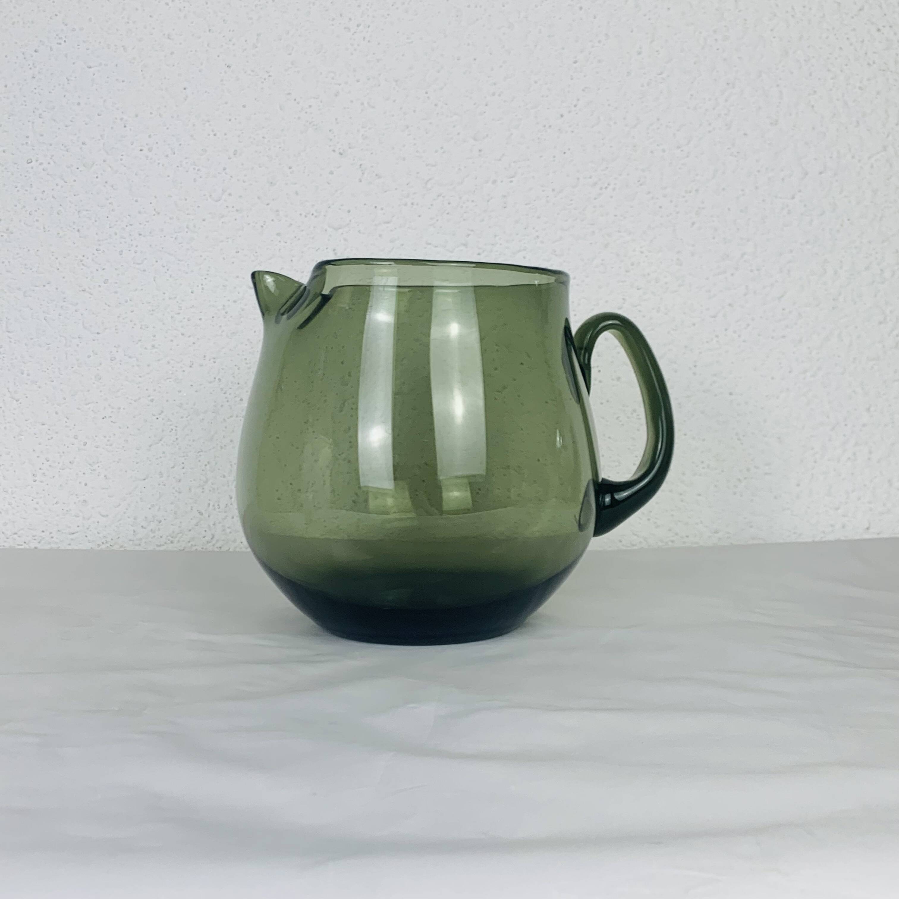 Vintage 60s smoked glass pitcher