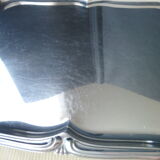 Stainless steel serving tray 35 x 27 cm