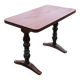 Vintage Bistro Table - Turned Wood - Neo-Rustic 70s Style