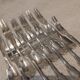 12 snail forks silver plated metal goldsmith Francia uni-flat