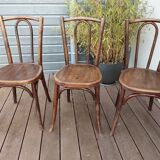 Trio of Baumann bistro chairs 1920