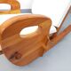 Brutalist rocking chair "sled" vintage