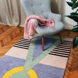 Tufted carpet in wool Modern Light Handmade 140 x 210 cm