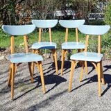 Set of 4 Luterma banana model bistro chairs from the 1960s.