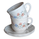 Vintage white glass cups