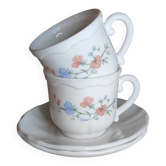 Vintage white glass cups