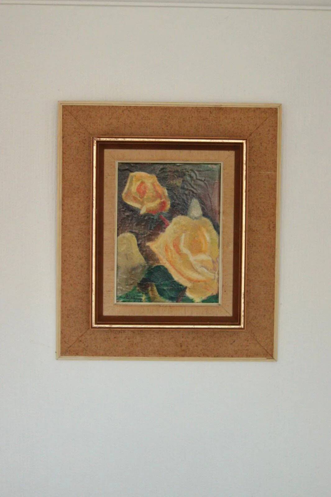 Original Mid Century Swedish Oil on Canvas – “Roses” by Hans Ripa
