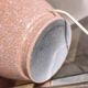 Lampe boule en céramique rose avec abat-jour