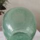 Cracked glass round vase in water green, 19 cm