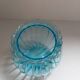 Signed blue ball vase