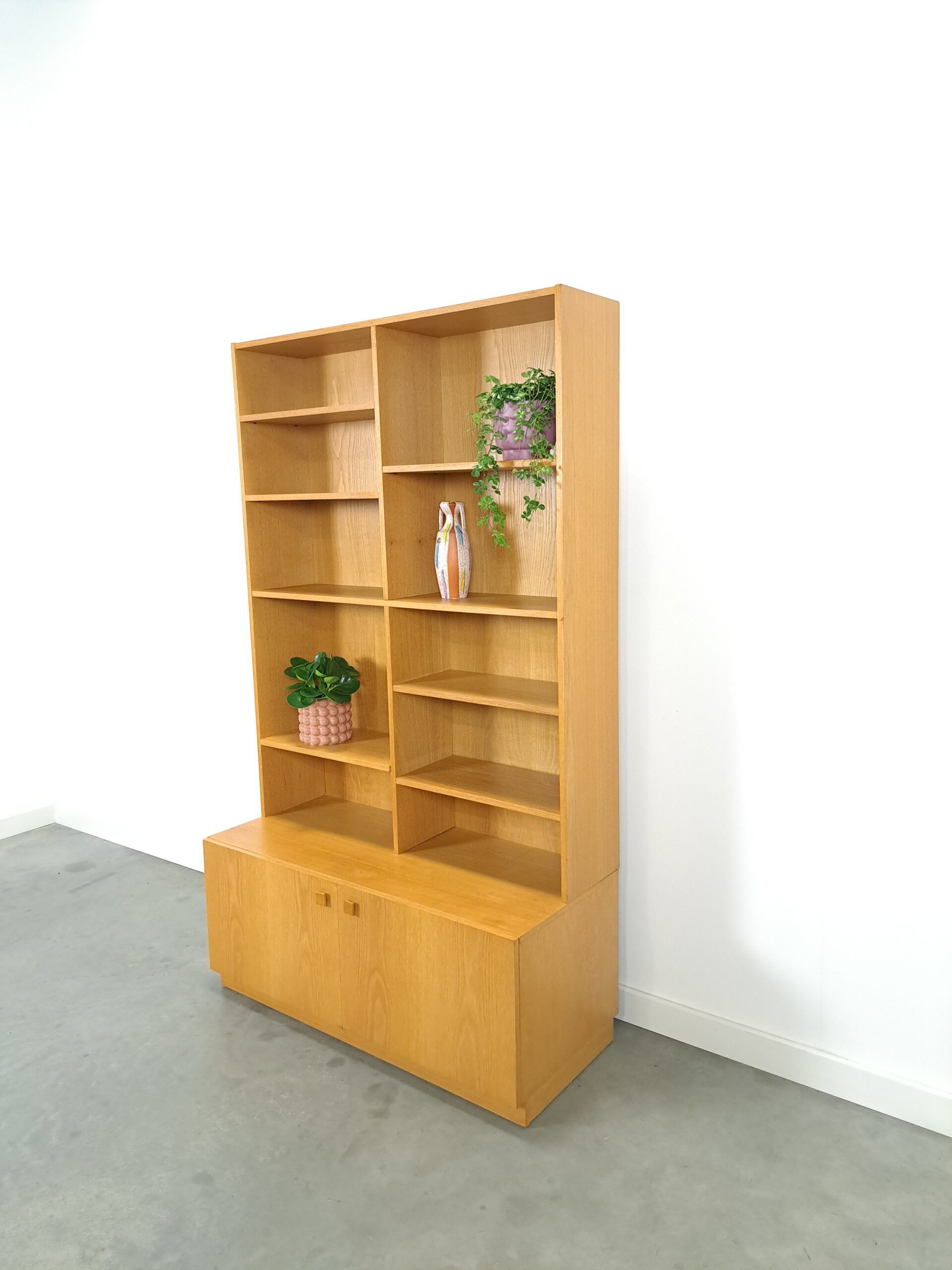 Tall LP bookcase with shelves from Sweden