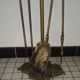 Bronze fireplace servant with eagle claws and raptor claws
