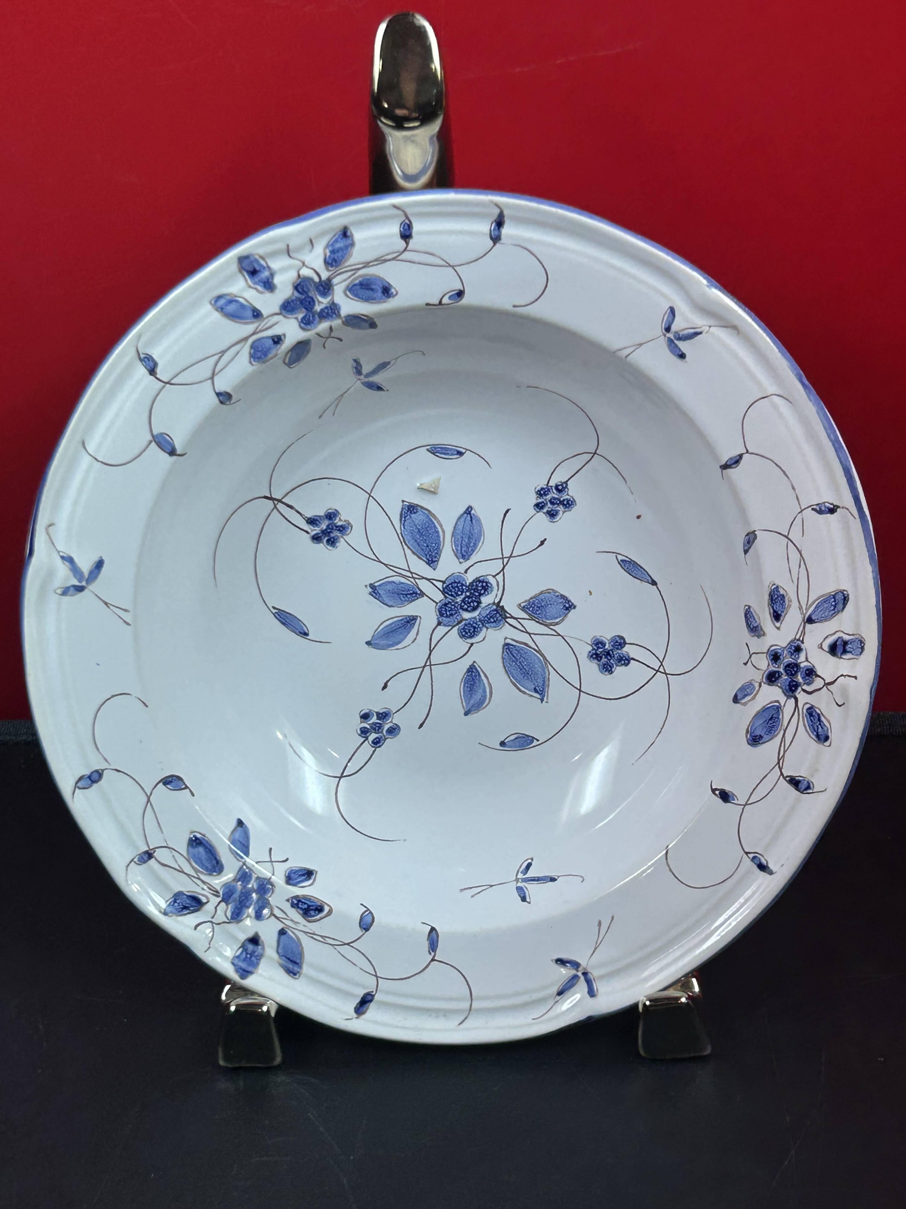 Set of 3 deep plates 19 cm in earthenware from MBFA Pornic model diff.