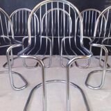 6 designer wired chairs vintage 1970