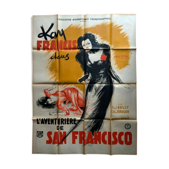 Affiche cinéma "L'Aventurière de San Francisco" Kay Francis, Film-Noir 120x160cm 1946