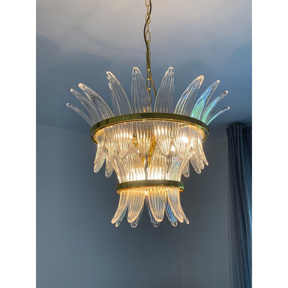 Palmette Murano glass chandelier