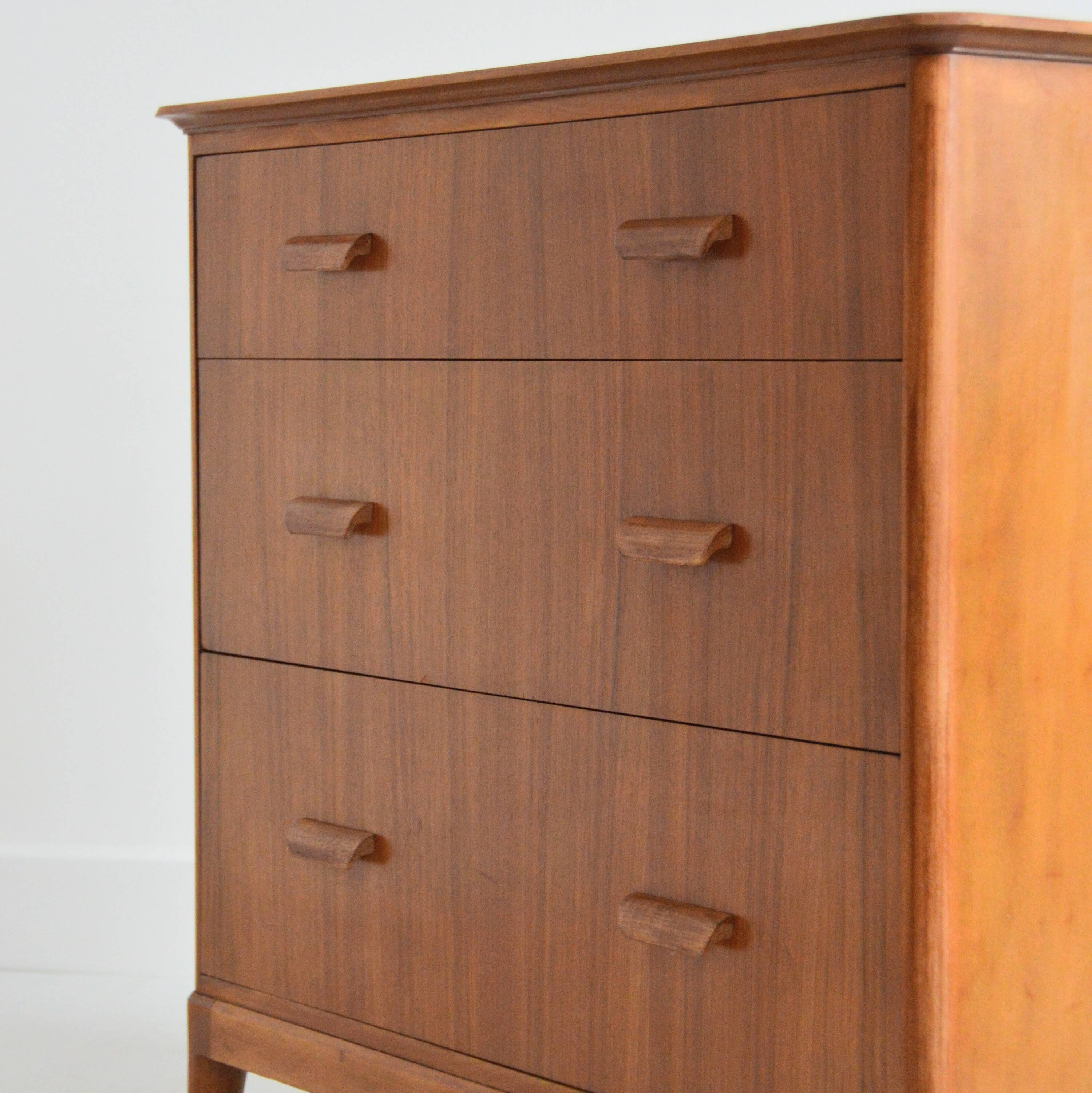 Vintage 1960s teak Scandinavian chest of drawers
