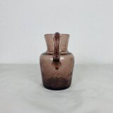 La Rochère pink bubble glass pitcher, vintage