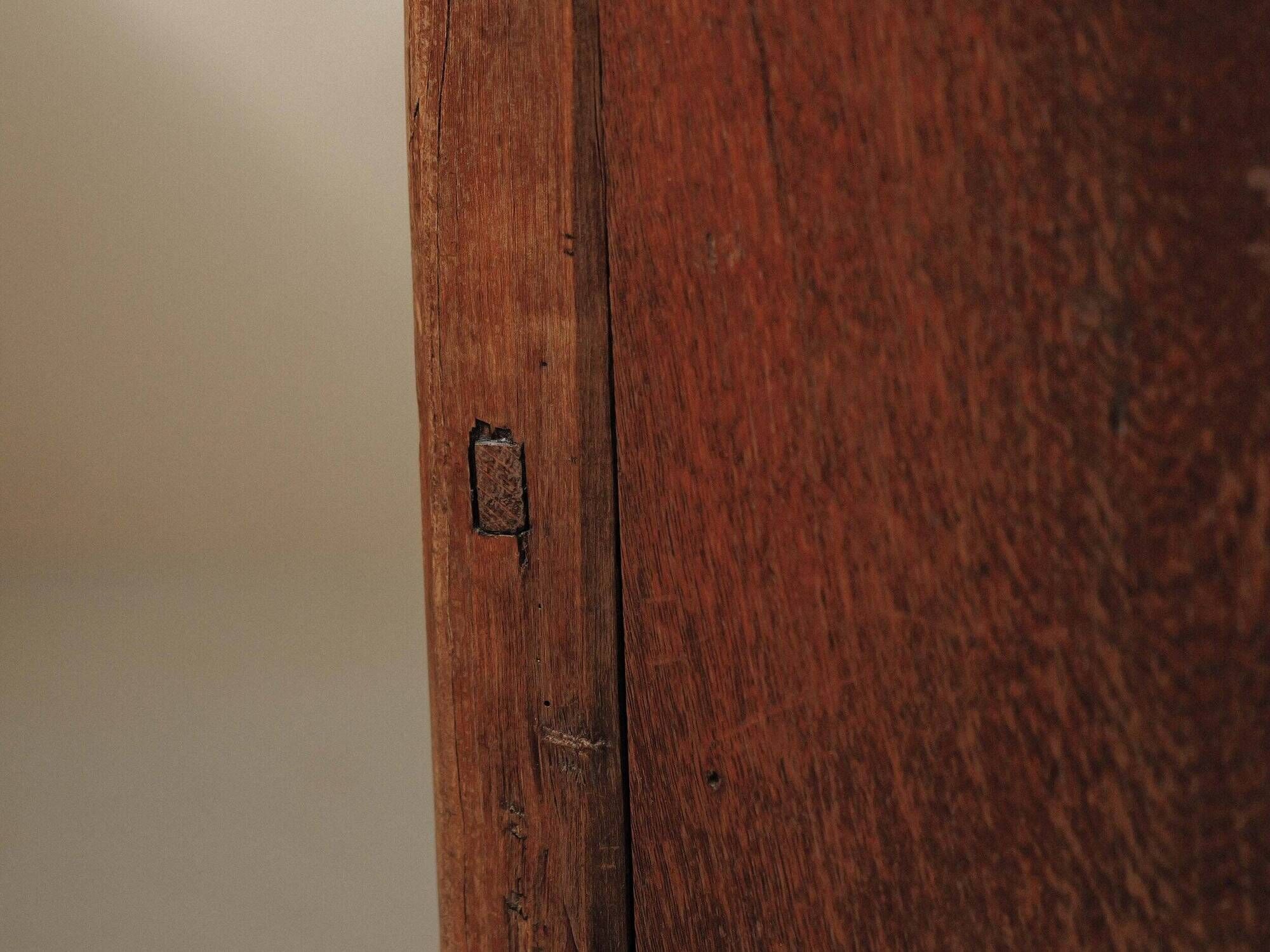 Peasant armchair in solid oak, France, 19th century