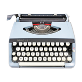 Brother blue aqua vintage typewriter