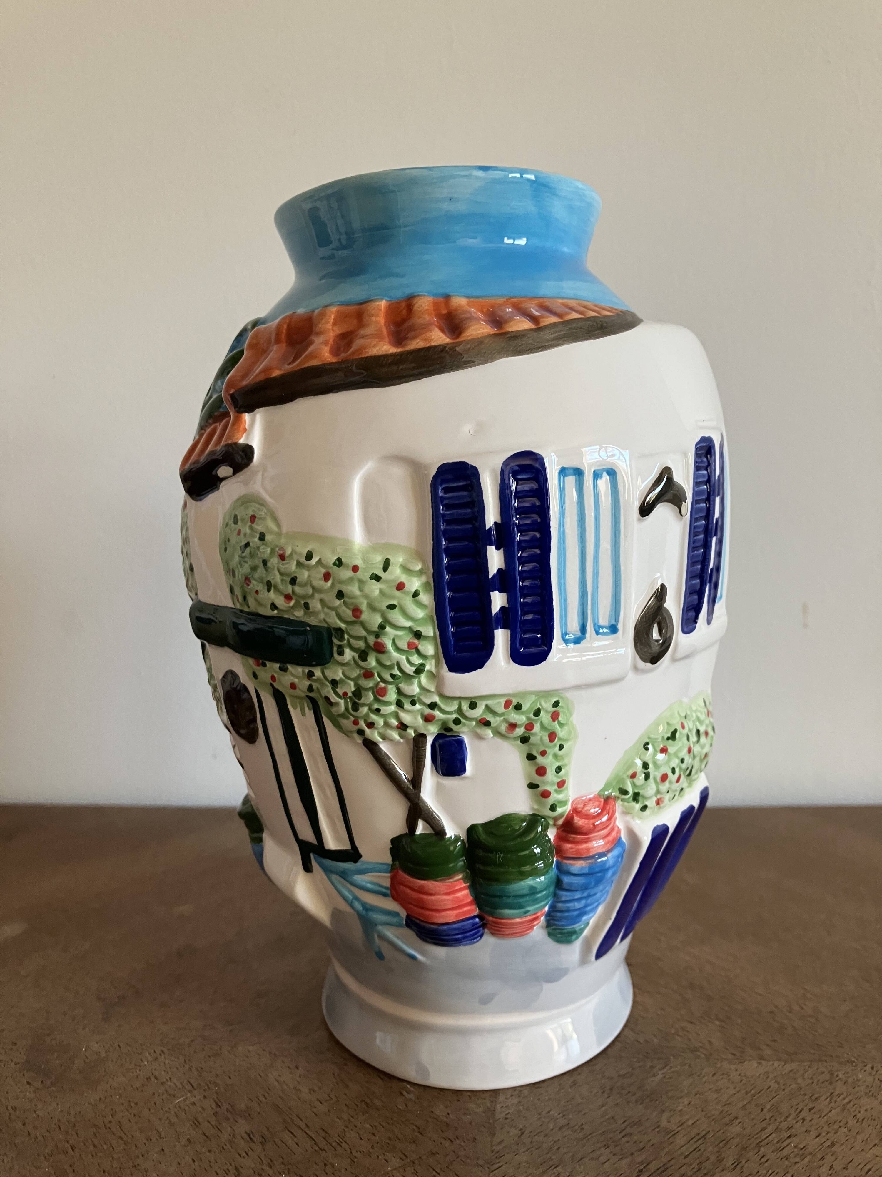 Vase with relief decoration