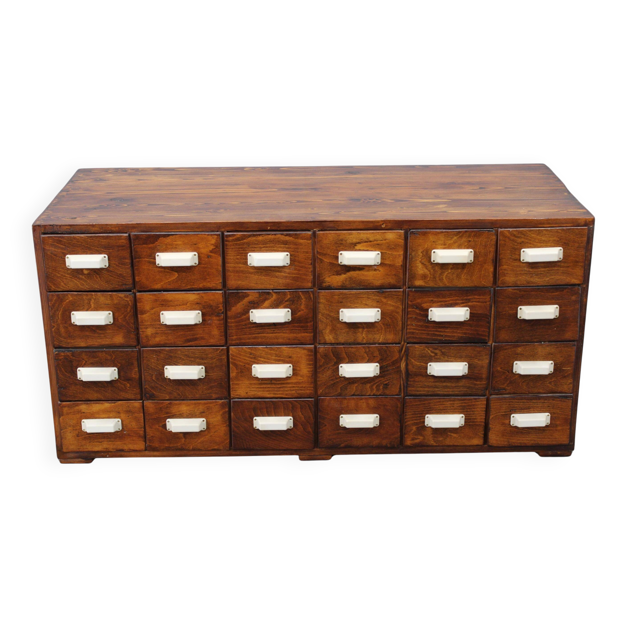 1940s Czechoslovak industrial bank drawer cabinet