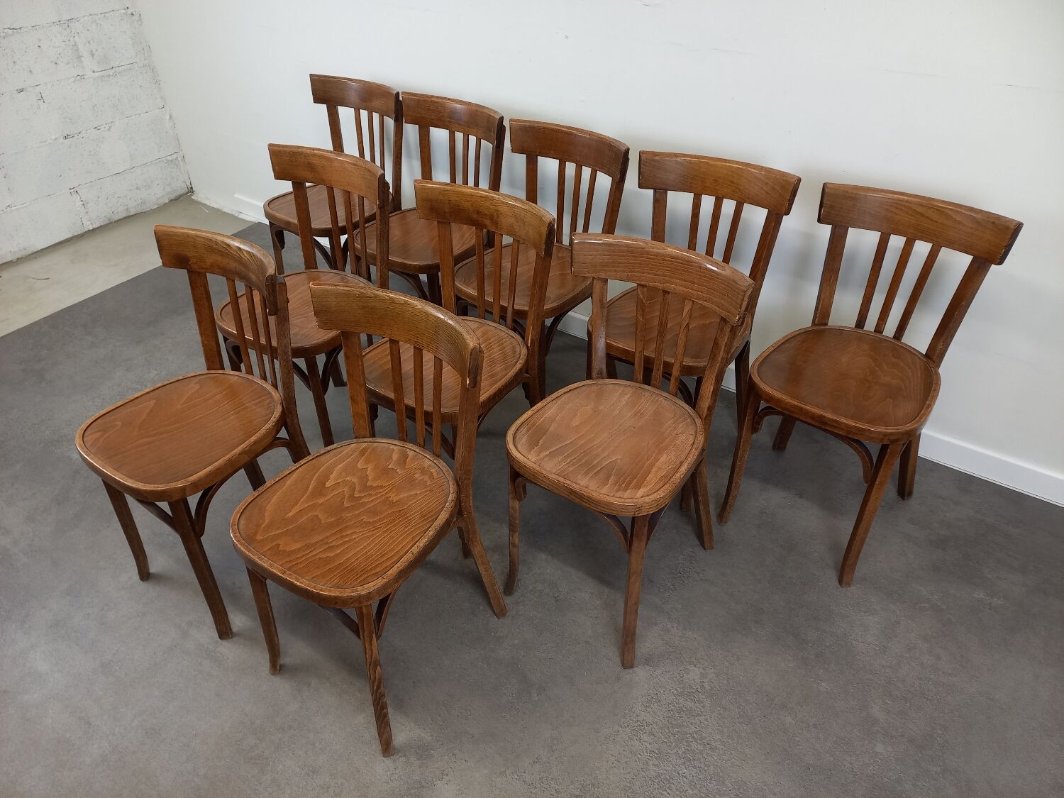 Baumann bistro chairs, set of 10