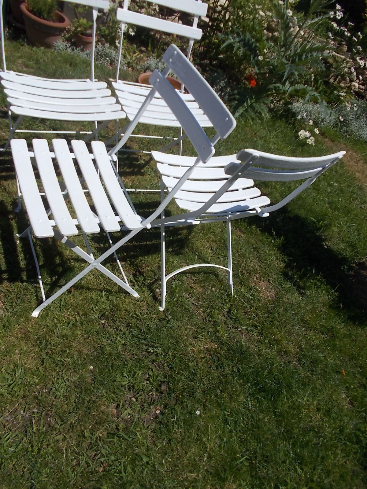 Set of 4 vintage garden chairs